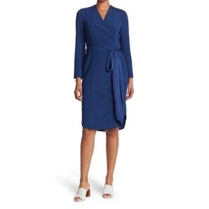 MM‎ Lafleur Gosia 2.0 Wrap Dress Women’s Size 1X Pockets Azurite Blue NWT